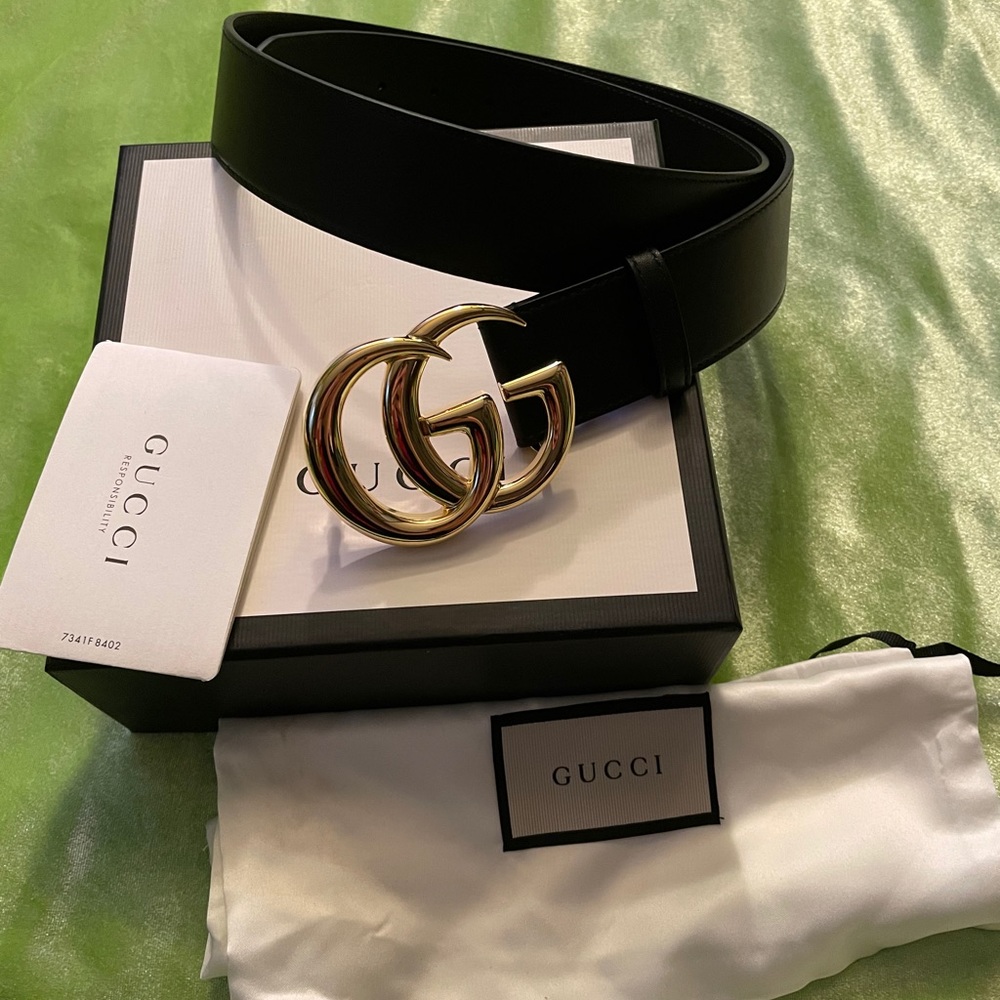 Gucci marmont shiny belt 32-33 unisex 3,03 buckle